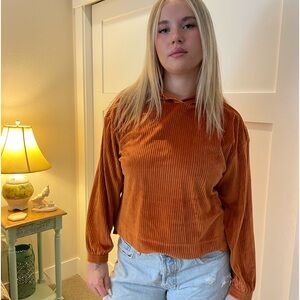 Orange hooded cover-up by Crave Fame size medium